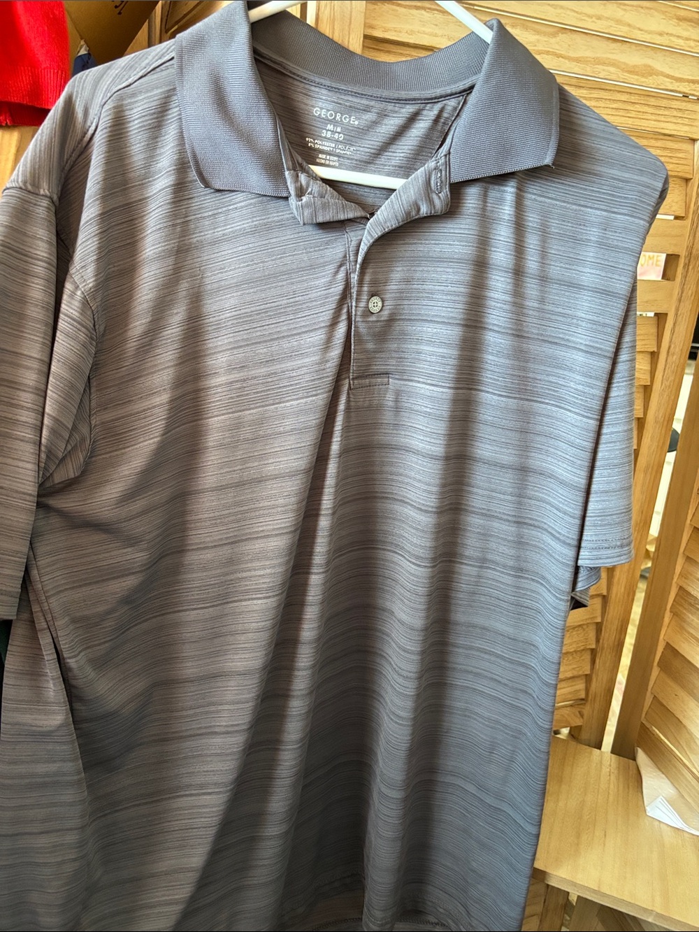 George Men's Heathered Charcoal Polo Medium